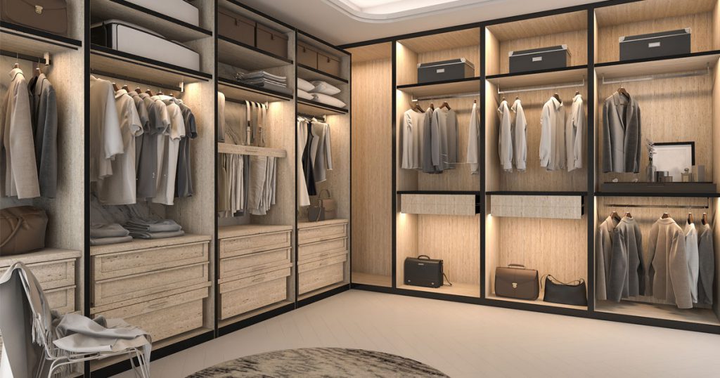 Walk-in Closet Luxury Bedroom Interior Design